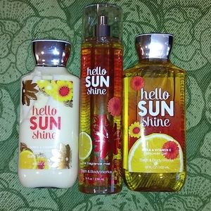 RARE! Bath & Body Works Hello Sunshine 3 pc Set